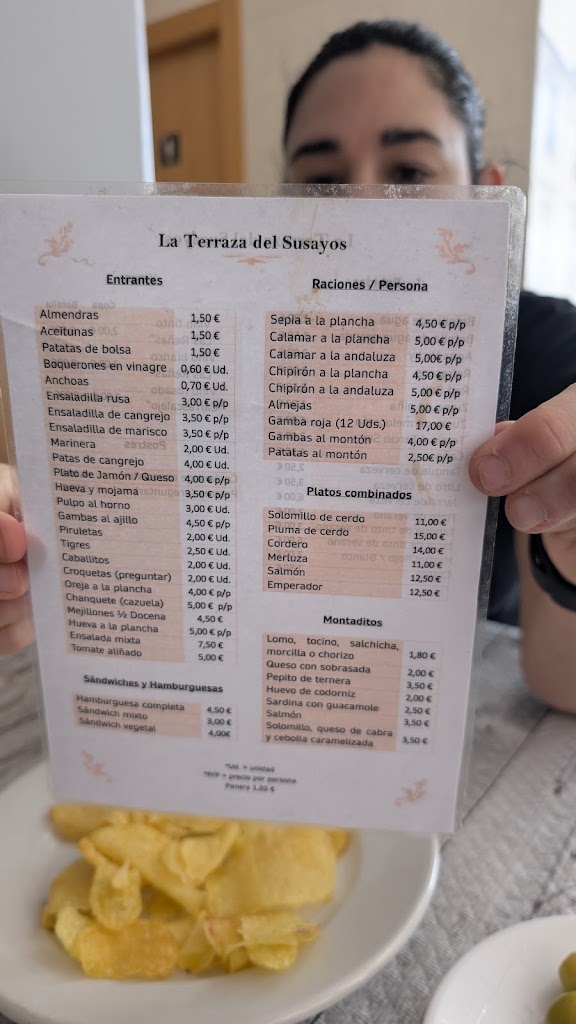 Terraza del Susayos — Carta