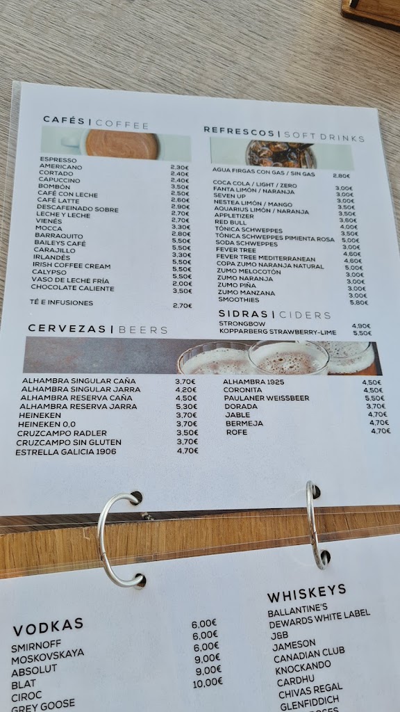 Blue 17 Roof Top Restaurant & Bar — Carta