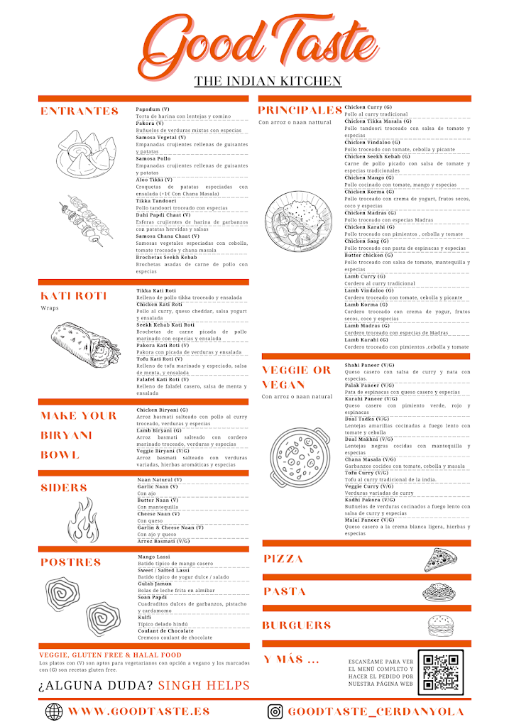 GOOD TASTE (The Indian Kitchen) — Carta