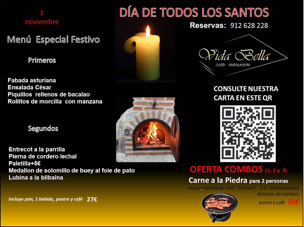 Restaurante en Fuenlabrada -VIDA BELLA — Carta
