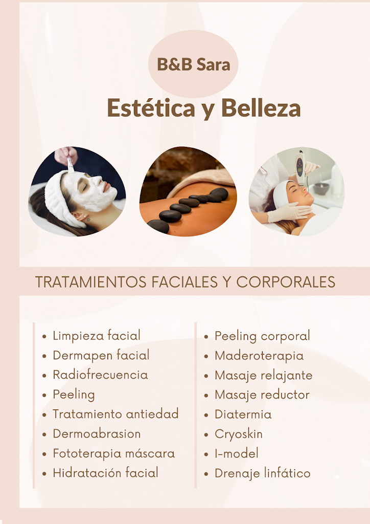 Centro de estetica y salon de unas B&B Sara Belleza natural — Carta
