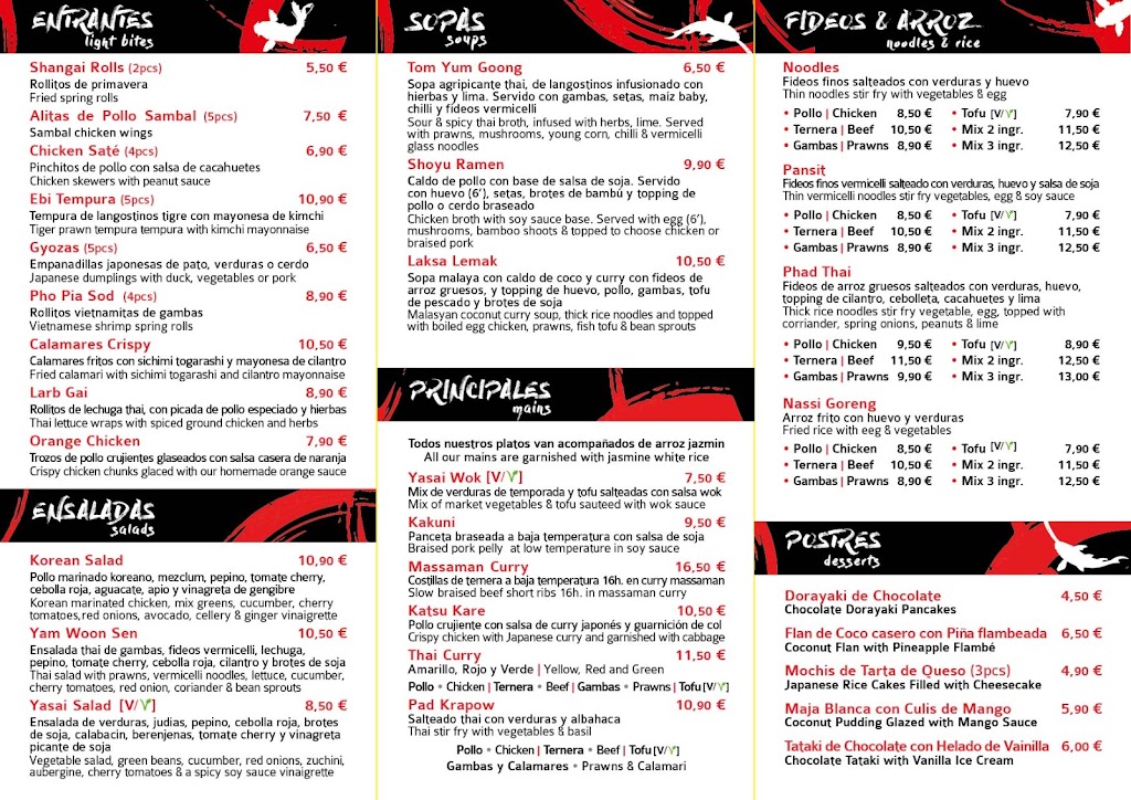 RESTAURANTE IKIGAI ASIAN FLAVORS — Carta