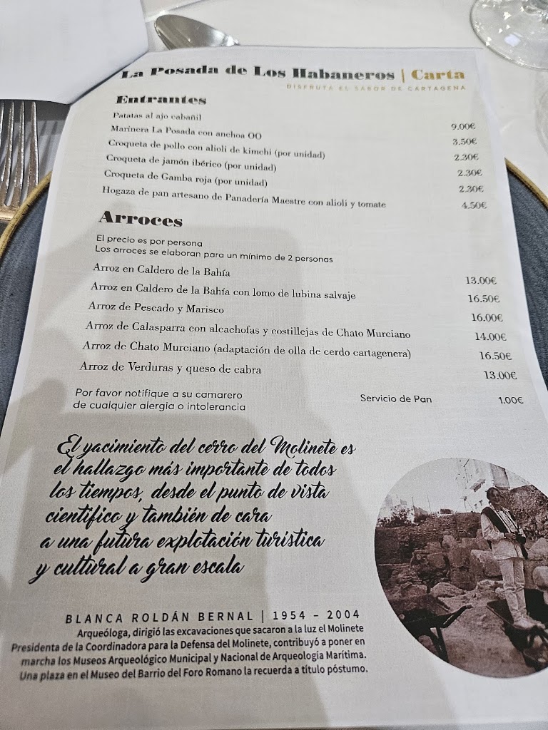 Restaurante La Posada de Los Habaneros — Carta
