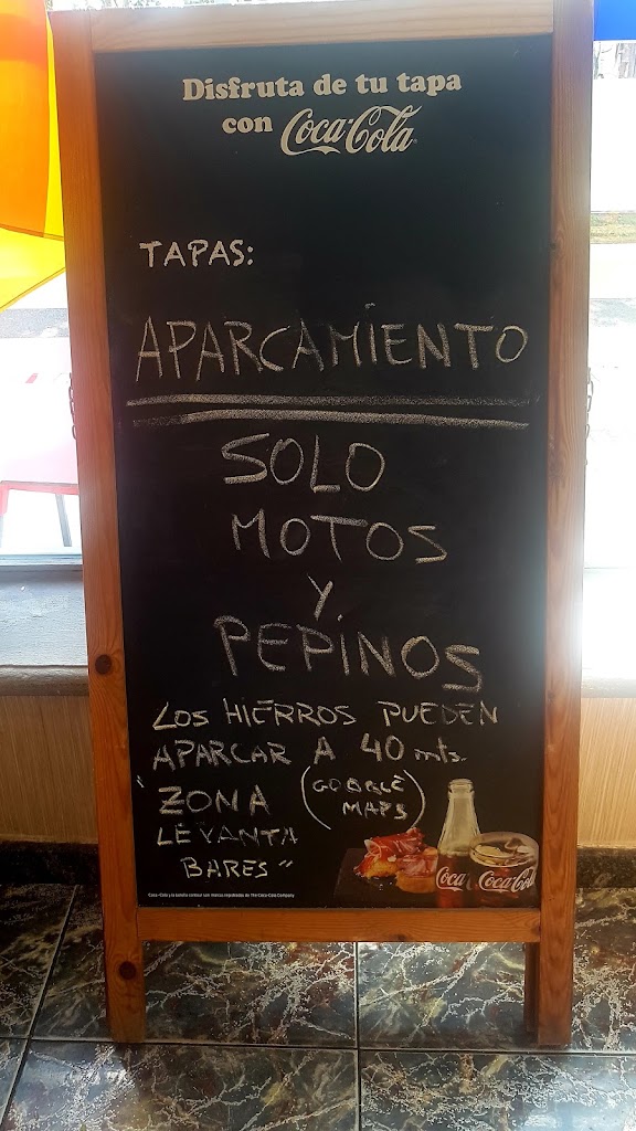 Bar restaurante Nueva Almenara — Carta