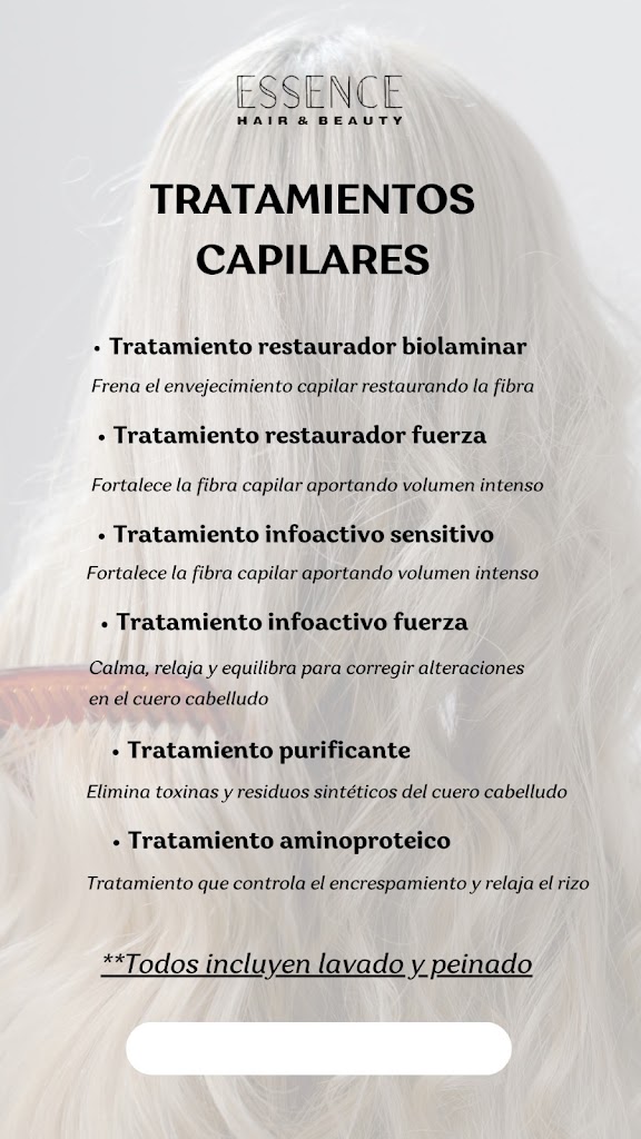 Essence Hair & Beauty — Carta