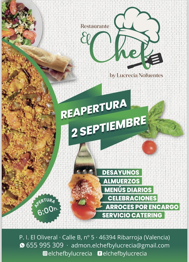 Restaurante El Chef by Lucrecia — Carta