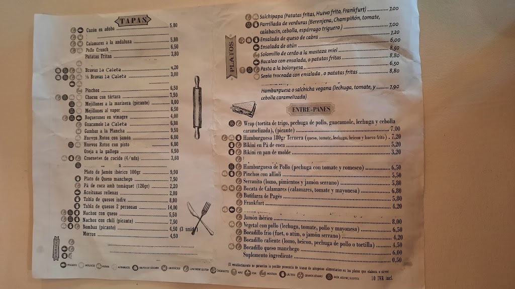 La Caleta de Cerdanyola — Carta
