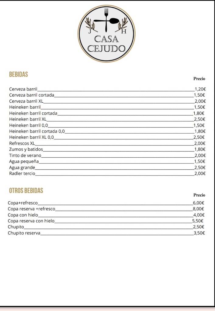 CASA CEJUDO — Carta