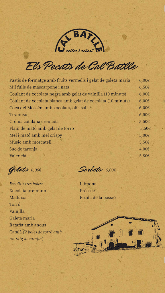 Restaurant Cal Batlle Manlleu — Carta