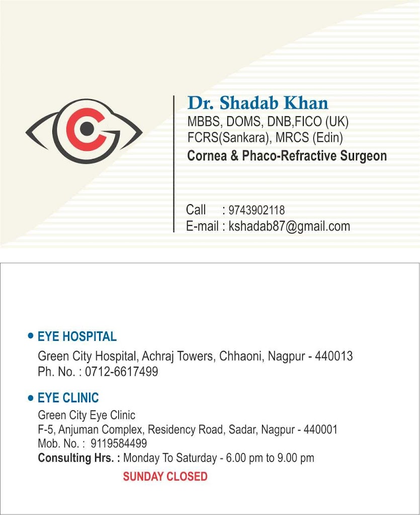Green City Eye Clinic Best Eye Hospital Eye Treatment Glaucoma Retina Eye Surgeon Nagpur