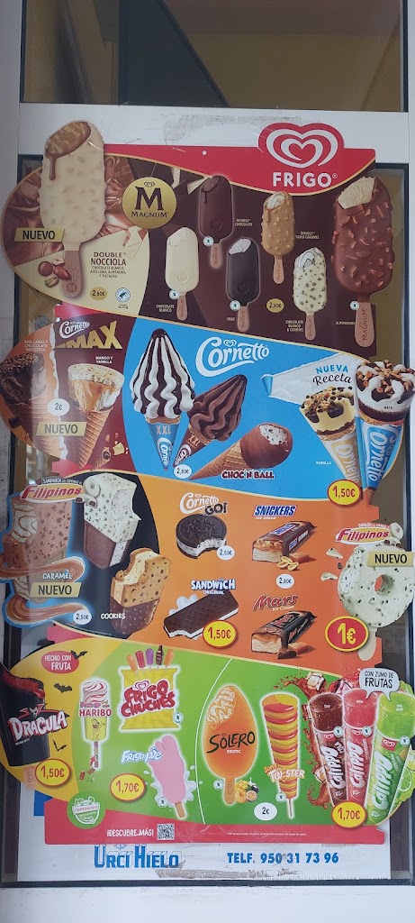 Heladeria Cafeteria Virgen de Fatima — Carta