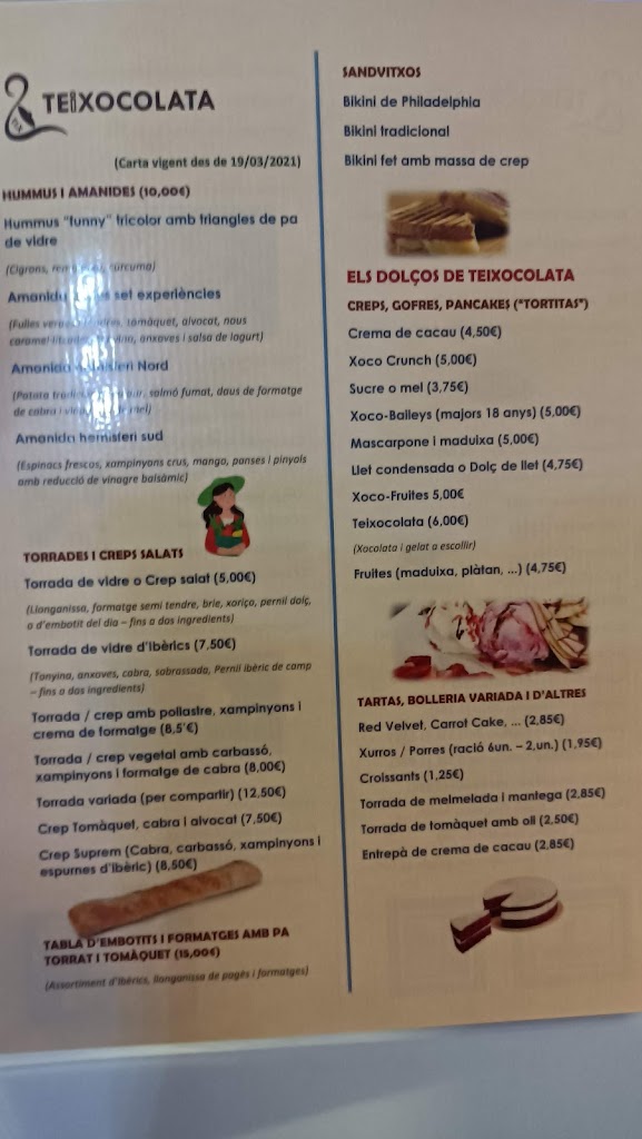 TEIXOCOLATA — Carta
