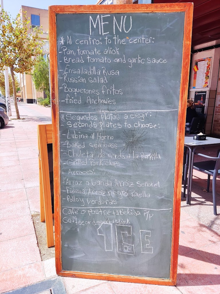 Bar taperia El Encuentro — Carta