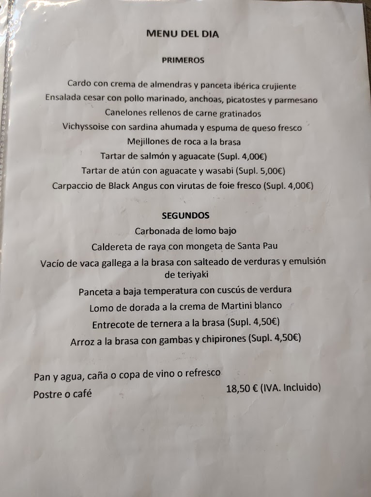 BOQUET RESTAURANT — Carta