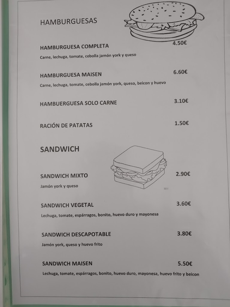 Restaurante Maisen — Carta