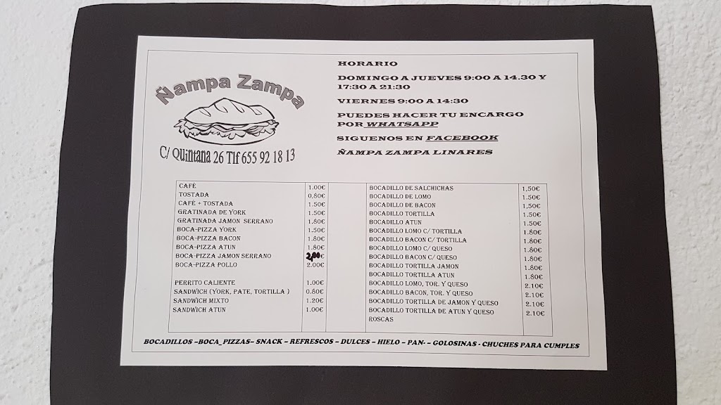 Nampa-Zampa — Carta