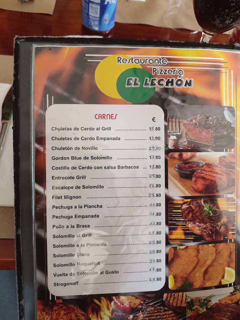 Restaurante Grill El Lechon — Carta