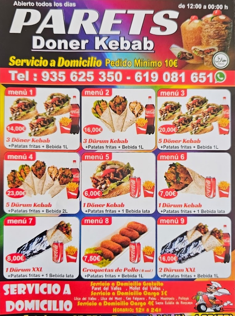 PARETS DONER KEBAB — Carta