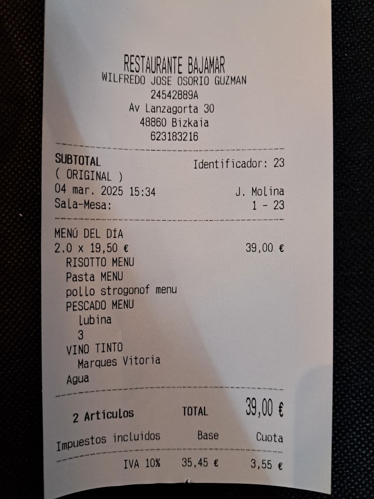 Restaurante Bajamar — Mas recientes