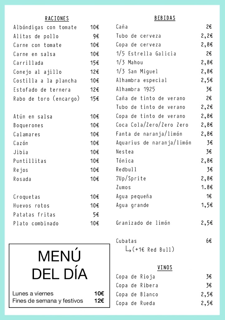 Cafeteria Motril / Simba Bolas — Del propietario