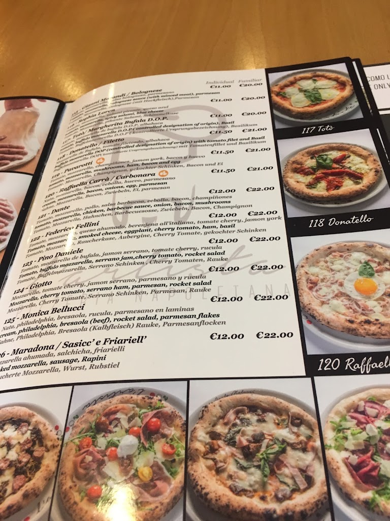 L'Artista Pizzeria Napoletana — Carta