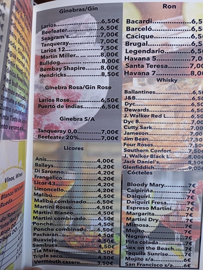 Baloo Bar Lounge — Carta