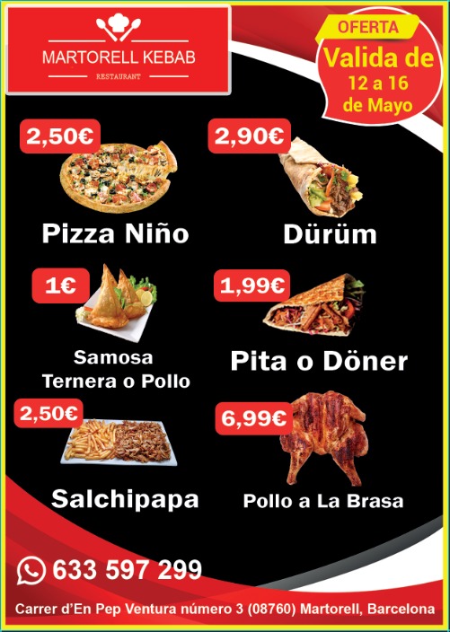 MARTORELL KEBAB Y BRASA — Carta