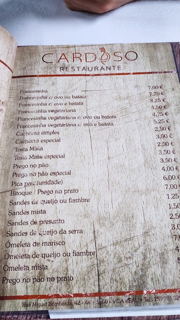 Cardoso — Carta