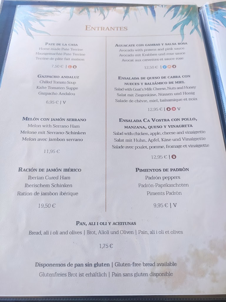 Restaurant Can Josep — Carta