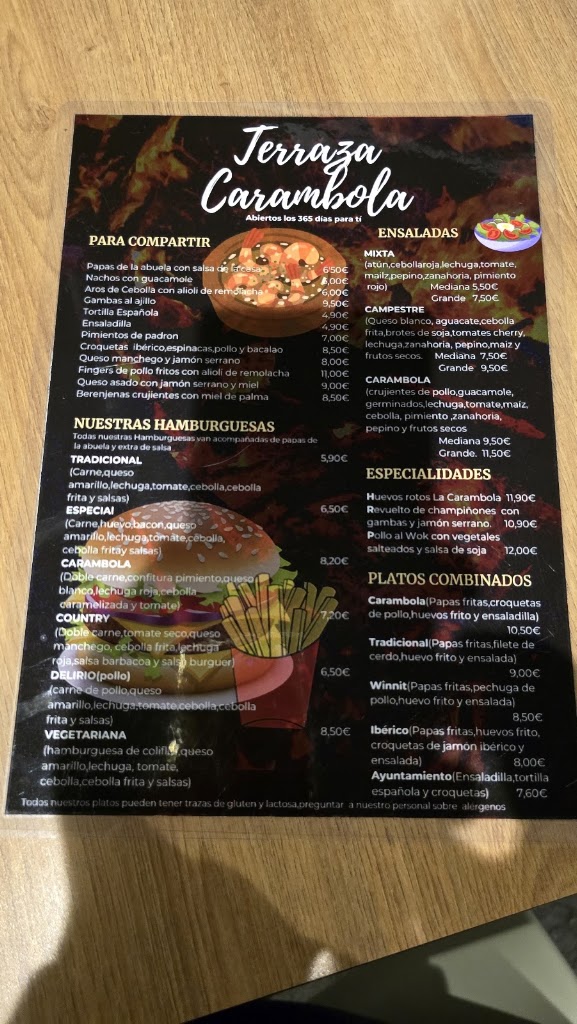 Winnit Terraza carambola — Carta