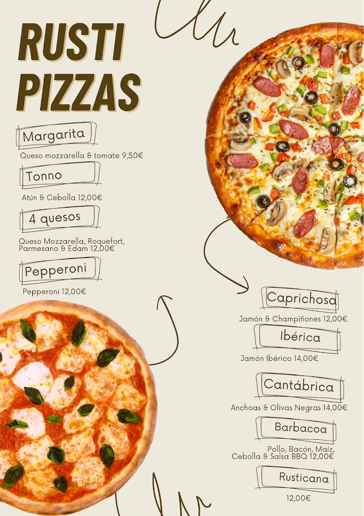 Restaurante La Rusticana — Carta