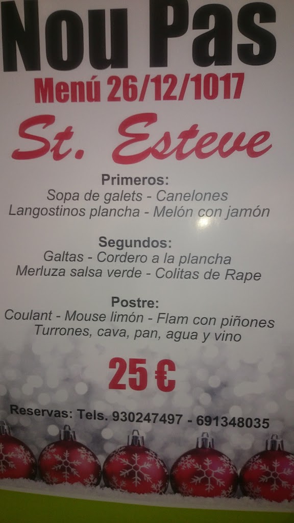 Noupas Alonso bar Restaurante — Carta