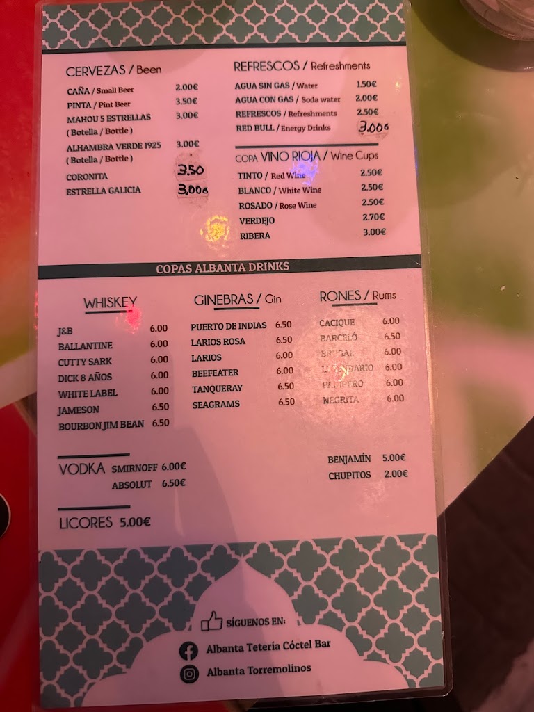 Teteria Albanta — Carta