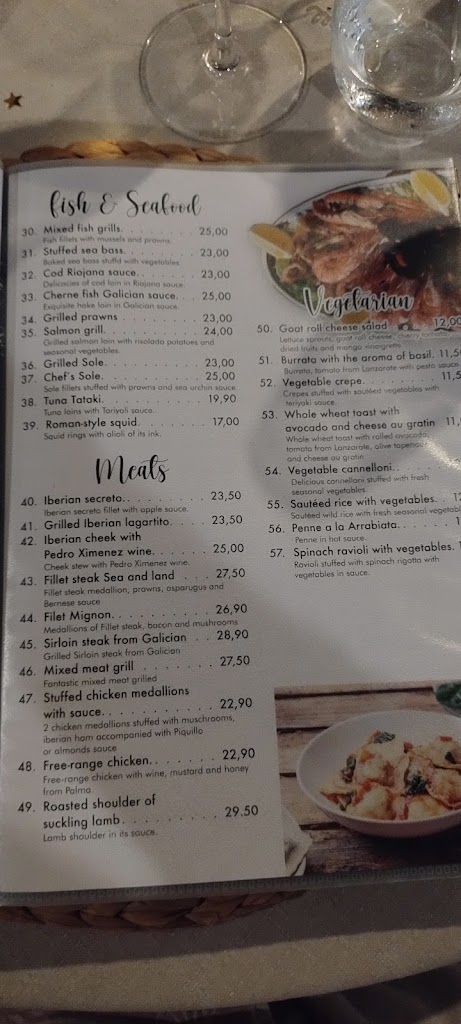 Antonio Restaurante — Carta