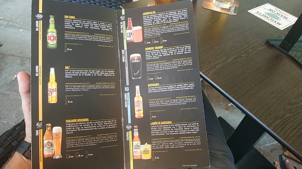 Lennox The Pub - Palma — Carta
