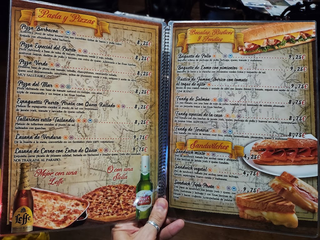 Restaurante Puerto Pirata — Carta