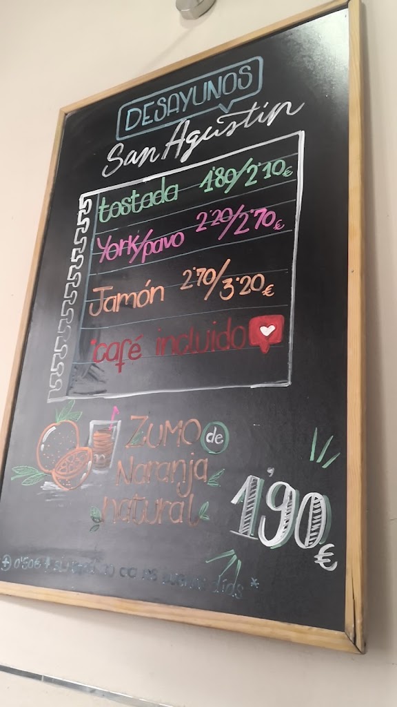 Bar San Agustin — Carta