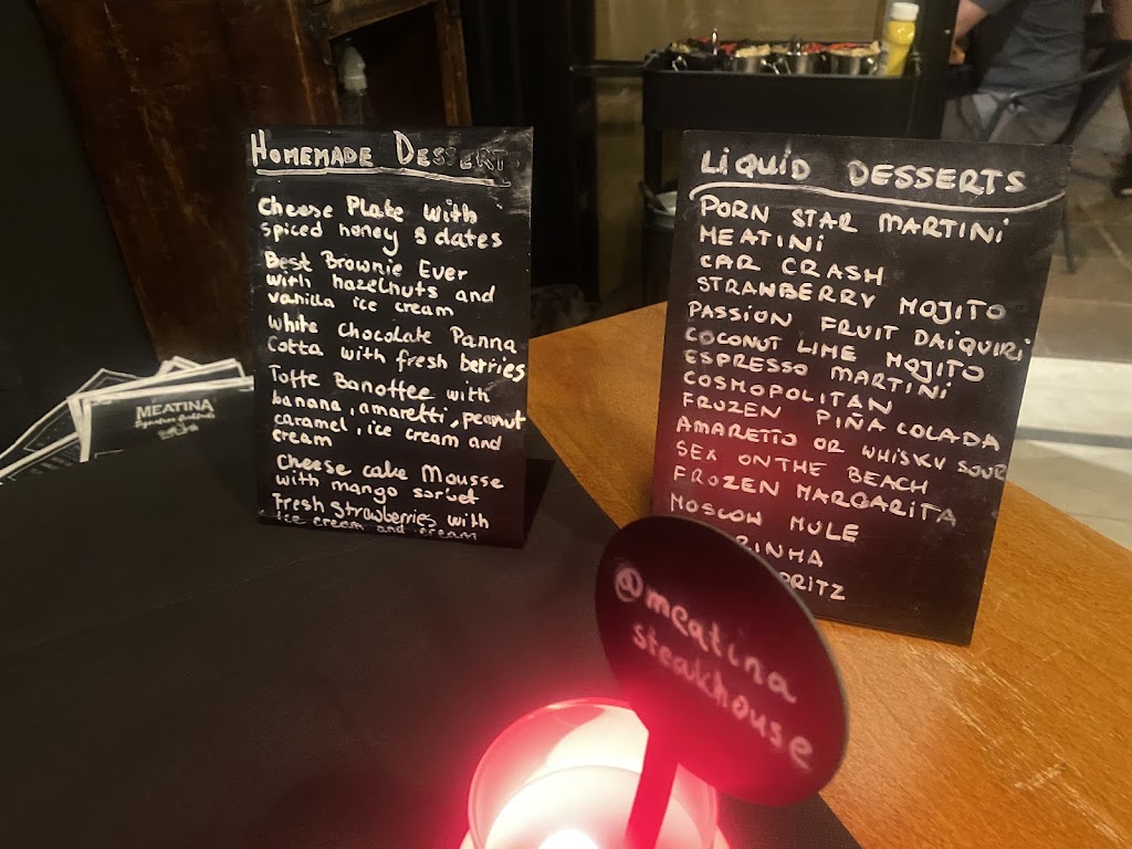 Restaurante Meatina Steakhouse — Carta