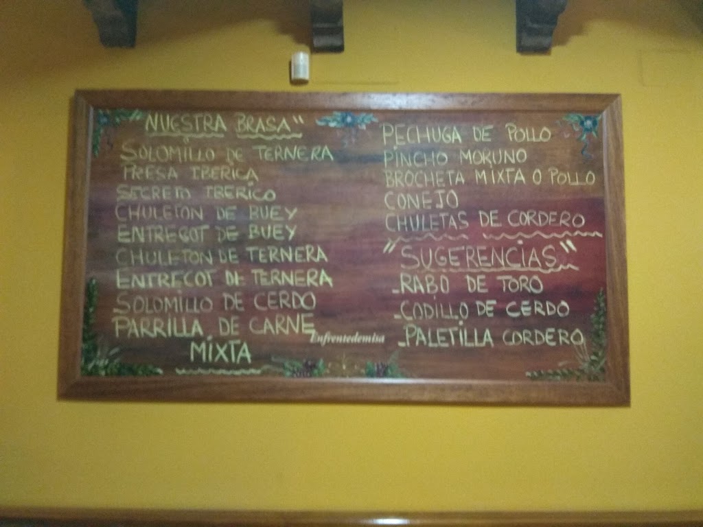 Taberna Enfrentedemisa — Carta