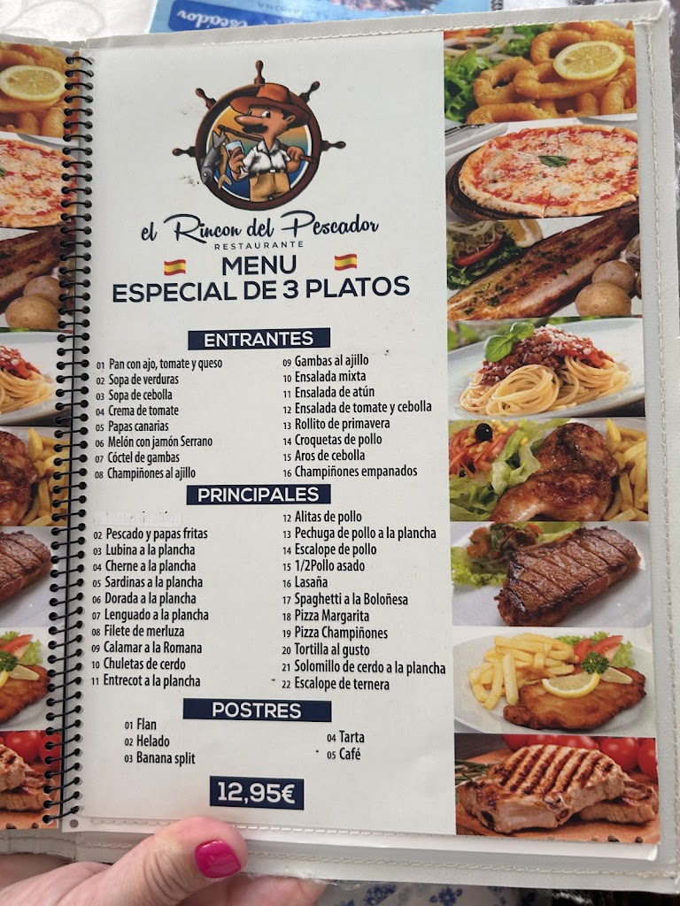 El Rincon del Pescador — Carta