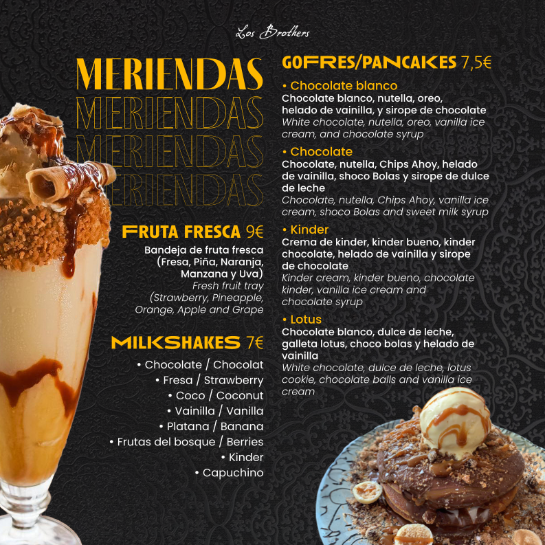 Los Brothers Puerto Marina — Carta