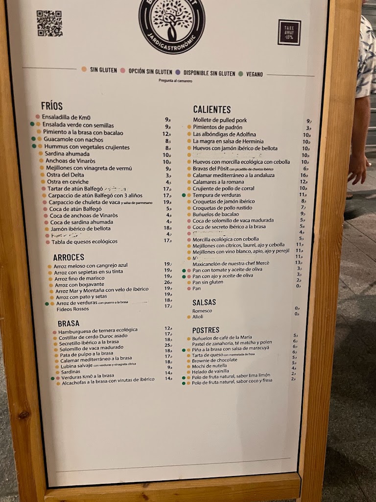 Bar del Posit — Carta