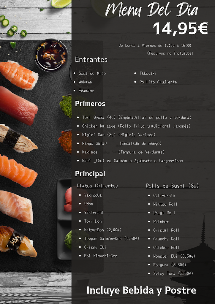 Hakone Badalona — Carta