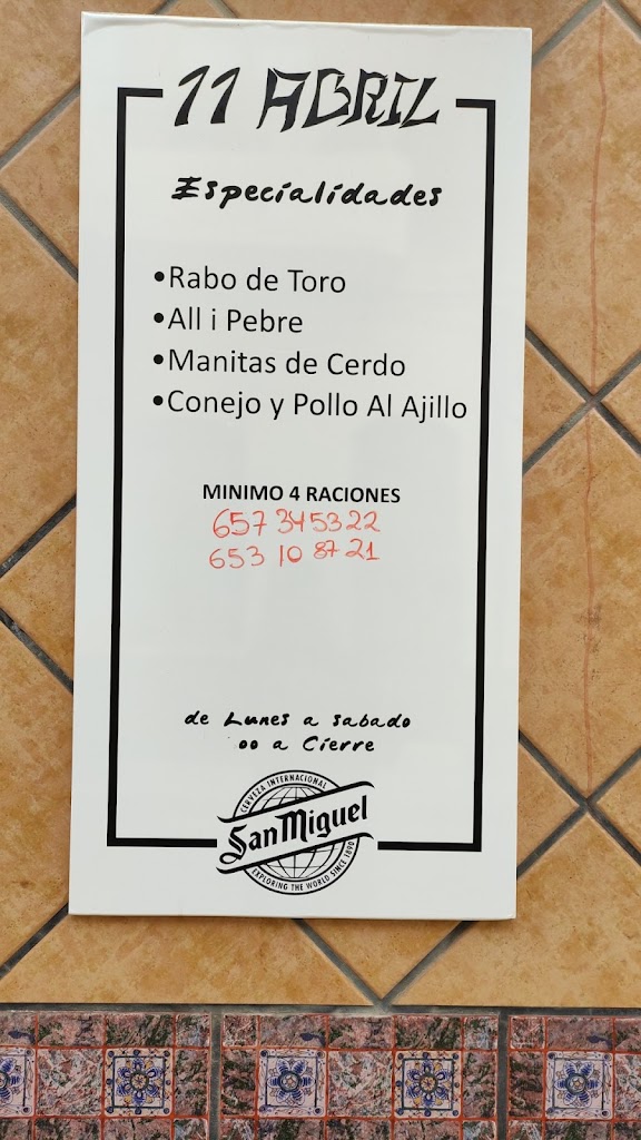 Bar 11 abril 2 — Carta
