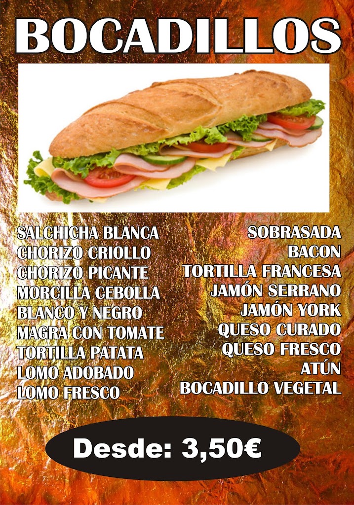 Bar Tango — Carta