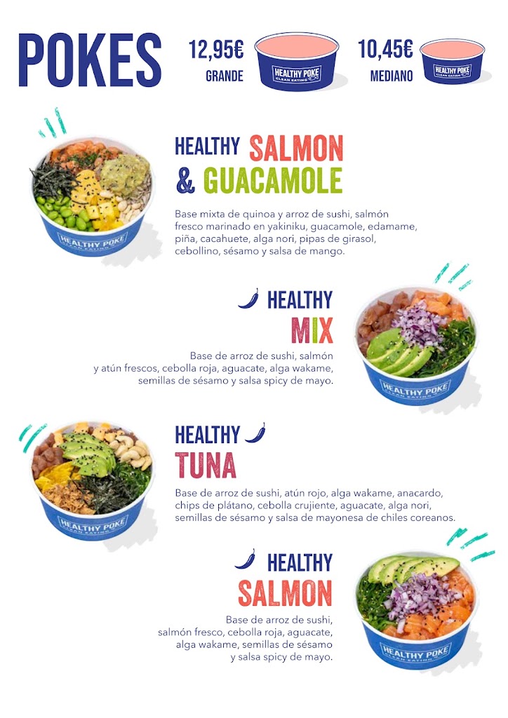 Healthy Poke Alcala de Henares — Carta