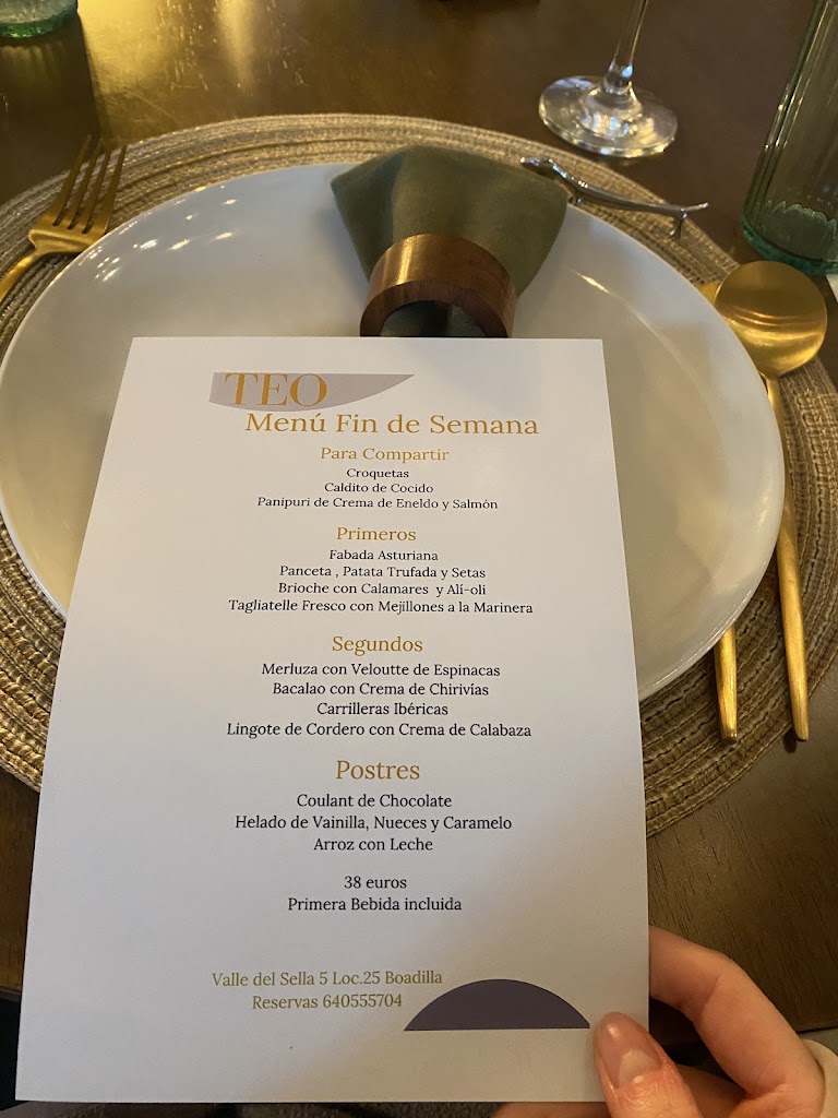 Teo Gastroespacio — Carta