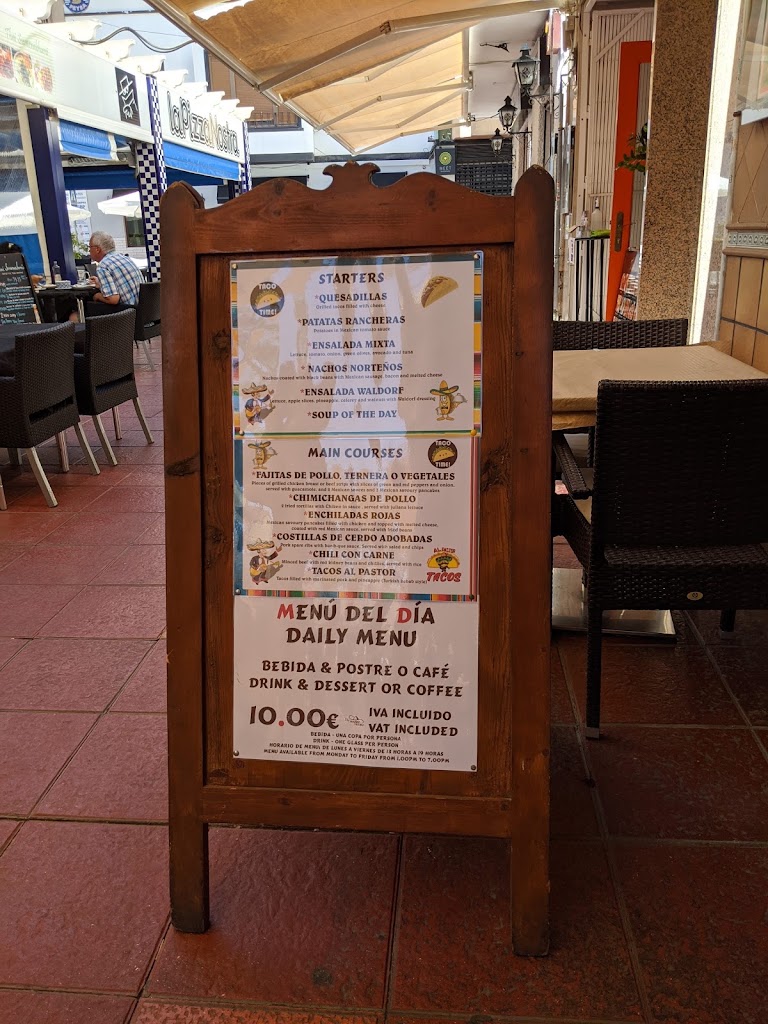 Restaurante El Charro Negro — Carta