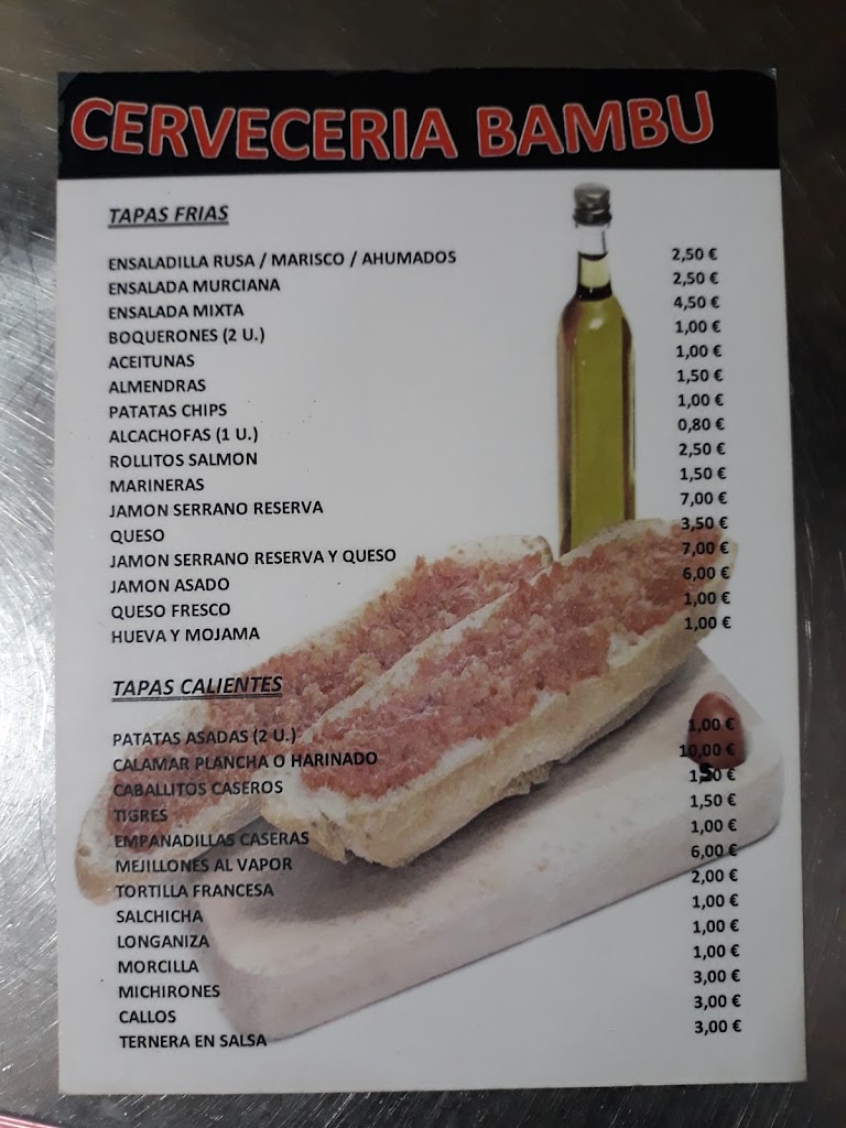 CERVECERIA BAMBU — Carta
