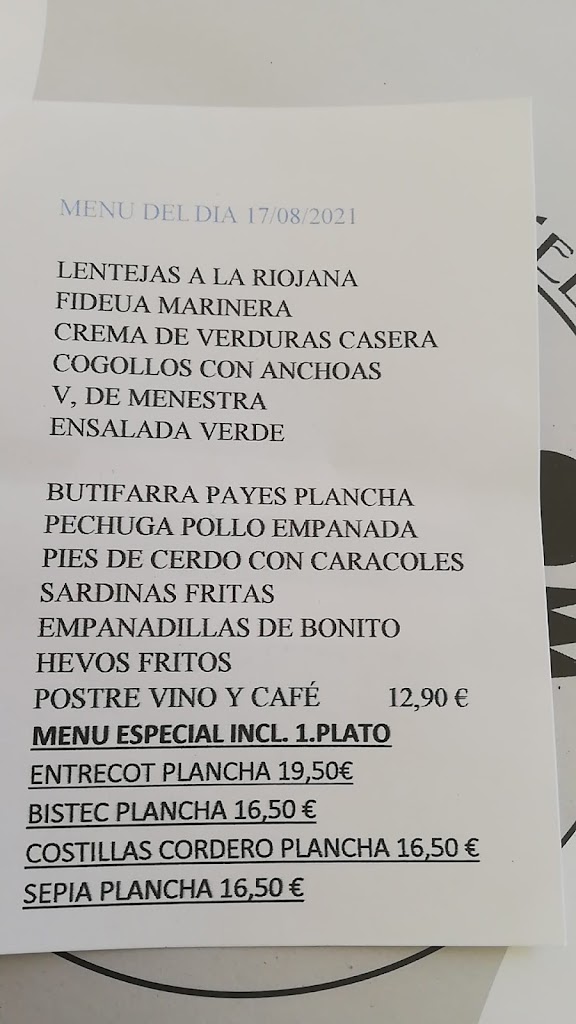 El Plano — Carta